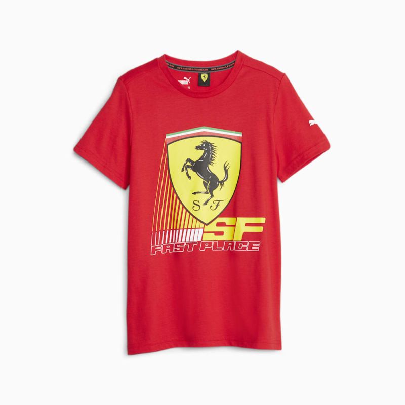 Puma | Girls Scuderia Ferrari Kids Motorsport Tee - Rosso Corsa