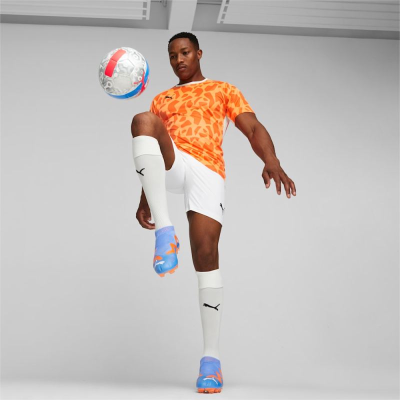 Puma | Men's teamLIGA Graphic Shirt - Ultra Orange-Cayenne Pepper