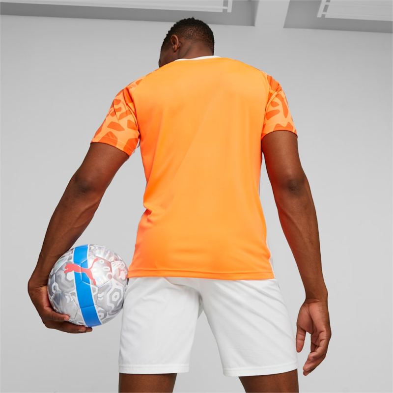 Puma | Men's teamLIGA Graphic Shirt - Ultra Orange-Cayenne Pepper