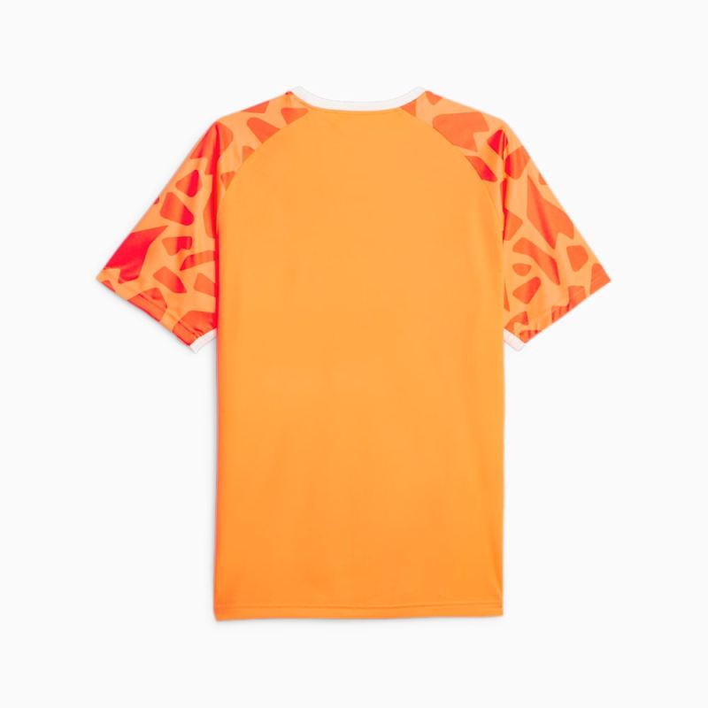 Puma | Men's teamLIGA Graphic Shirt - Ultra Orange-Cayenne Pepper