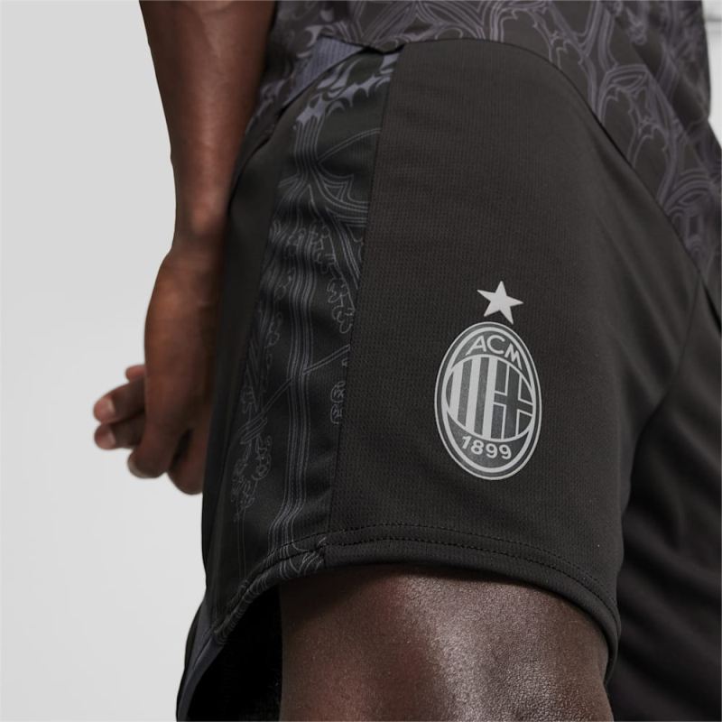 Puma | Men's AC MILAN x PLEASURES Football Shorts - Black-Asphalt