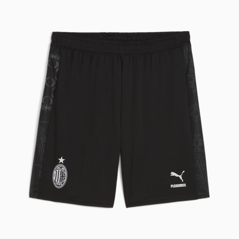 Puma | Men's AC MILAN x PLEASURES Football Shorts - Black-Asphalt