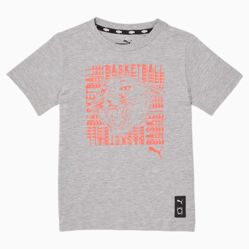 Puma | Boys Basketball Puma | Boys Little Kids Tee - LIGHT HEATHER GREY