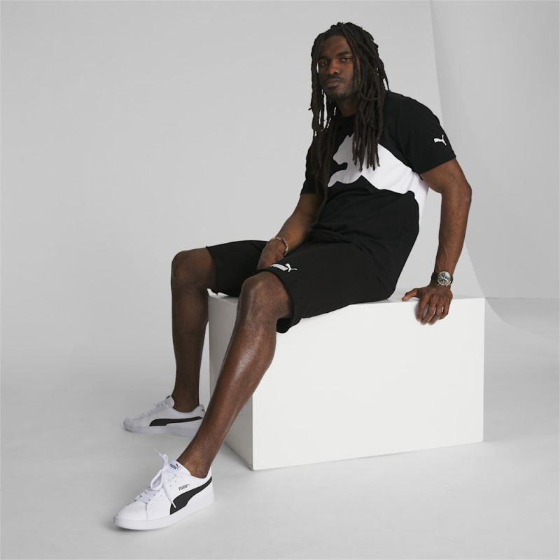 Puma | Men's Essentials+ 12" Shorts - Cotton Black-White