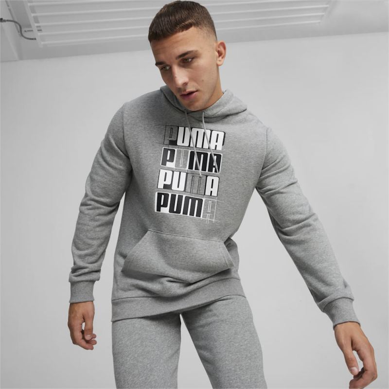 Puma | Men's ESS+ LOGO LAB Hoodie - Medium Gray Heather