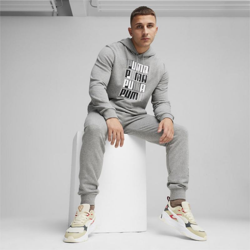 Puma | Men's ESS+ LOGO LAB Hoodie - Medium Gray Heather