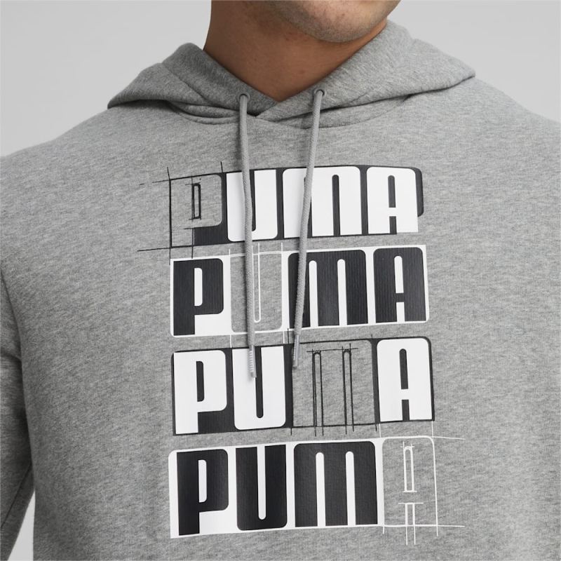 Puma | Men's ESS+ LOGO LAB Hoodie - Medium Gray Heather