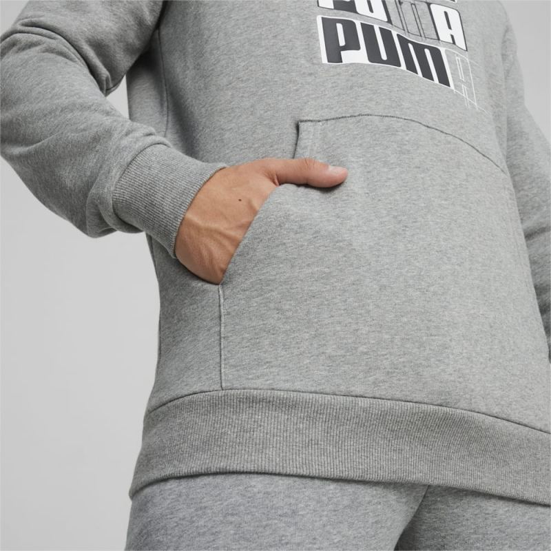 Puma | Men's ESS+ LOGO LAB Hoodie - Medium Gray Heather