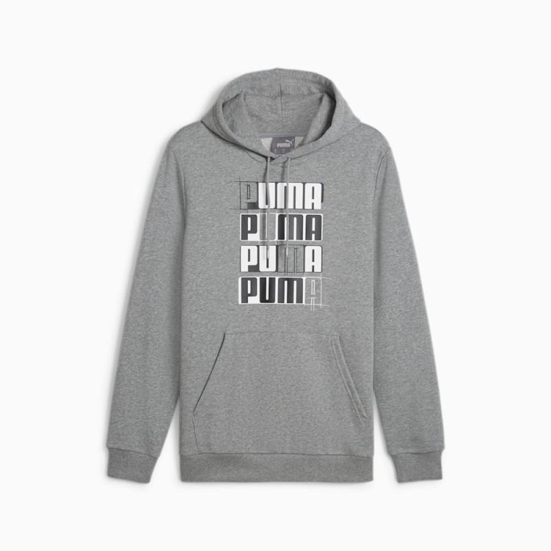 Puma | Men's ESS+ LOGO LAB Hoodie - Medium Gray Heather