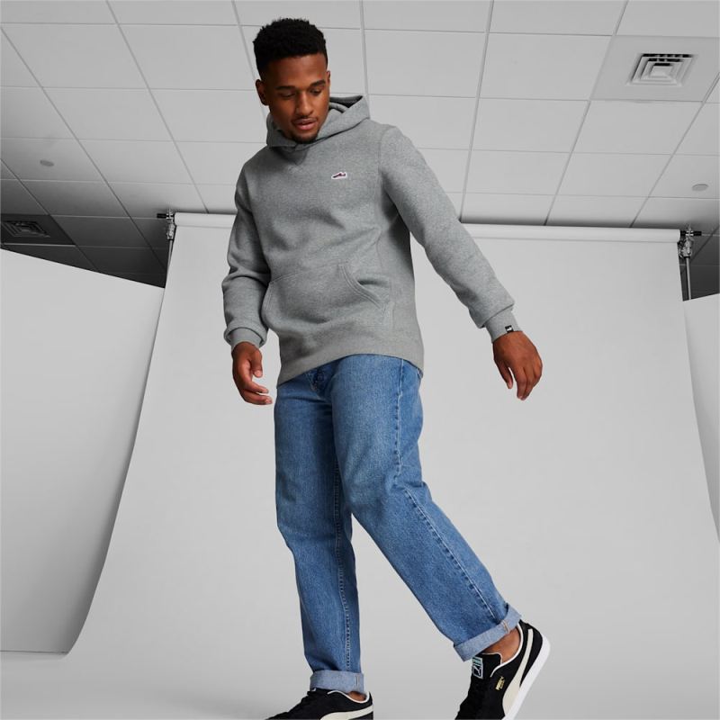 Puma | Men's Suede Hoodie - Medium Gray Heather