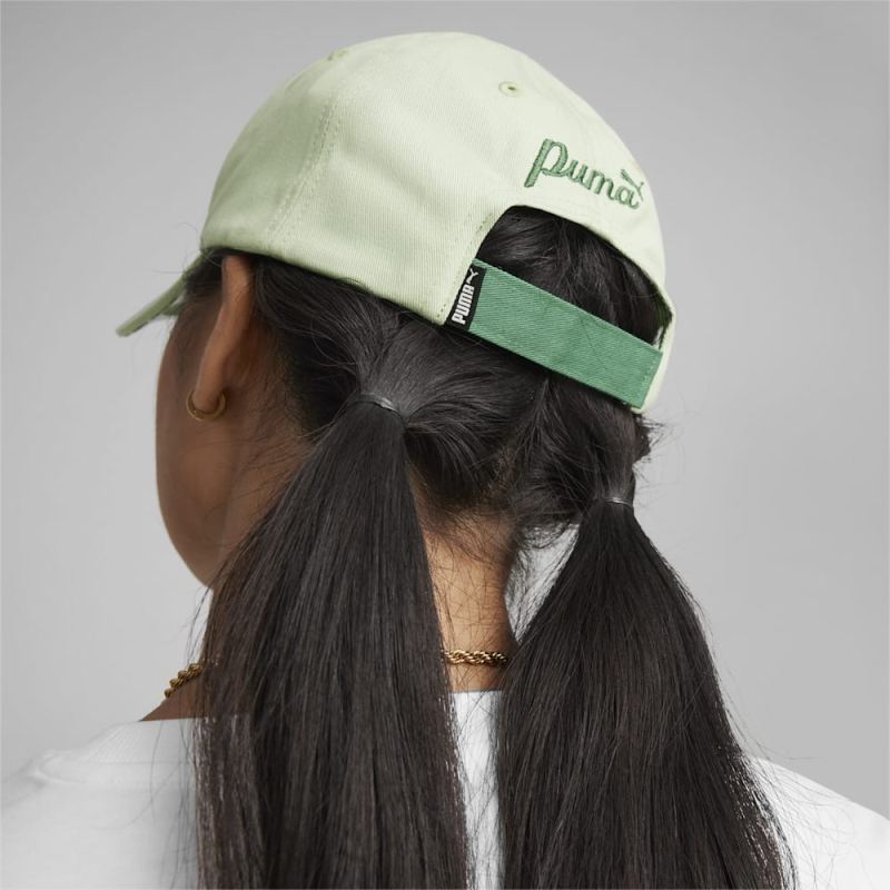 Puma | Women's ESS+ Blossom Baseball Cap - Pure Green-Archive Green