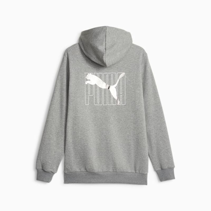 Puma | Men's ESS+ Full Zip Hoodie - Medium Gray Heather