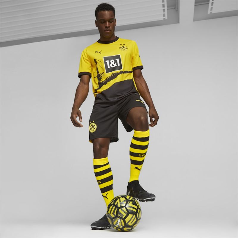 Puma | Men's Borussia Dortmund 23/24 Home Replica Jersey - Cyber Yellow-Black