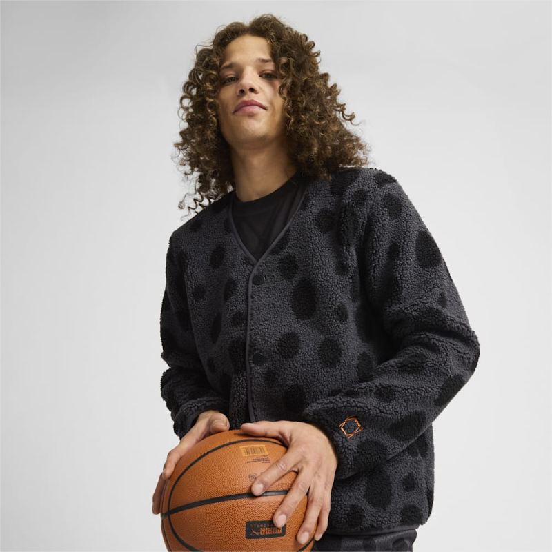 Puma | Men's HOOPS x CHEETOS Sherpa Sweater - Black