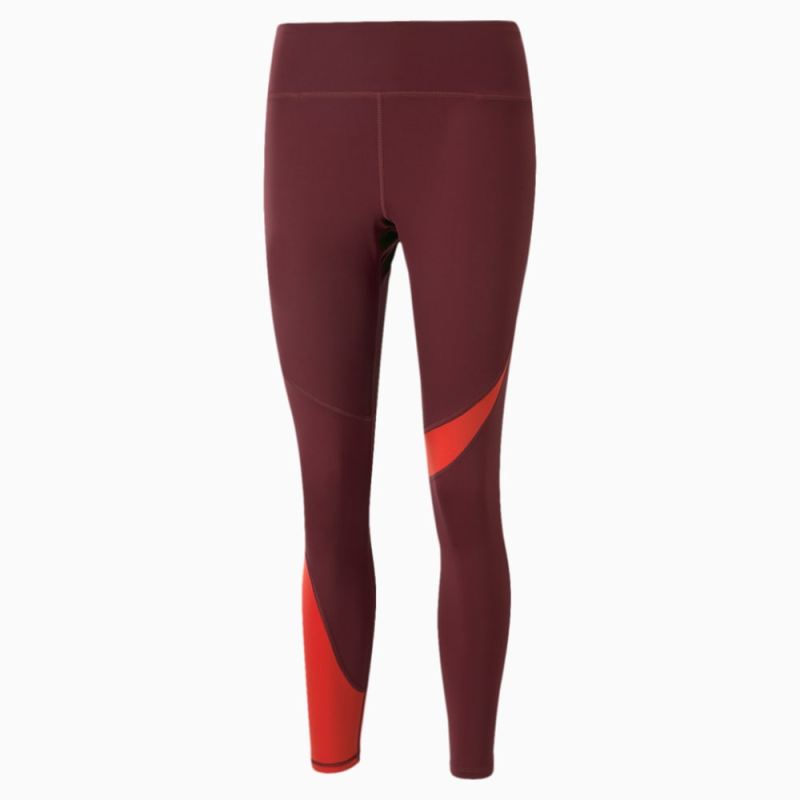 Puma | Women's x MODIBODI 7/8 Leggings - Aubergine /Burnt red