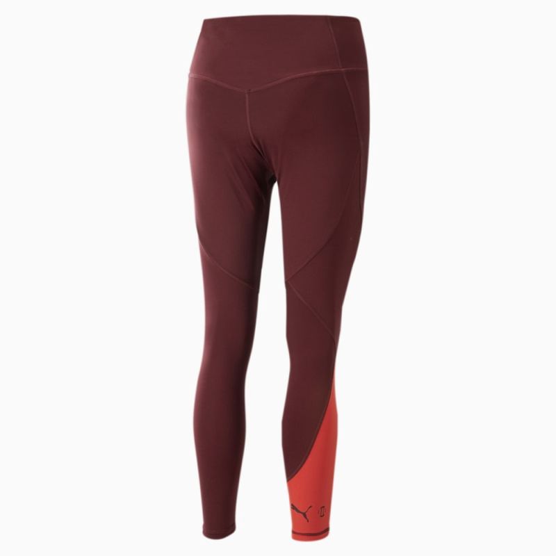 Puma | Women's x MODIBODI 7/8 Leggings - Aubergine /Burnt red