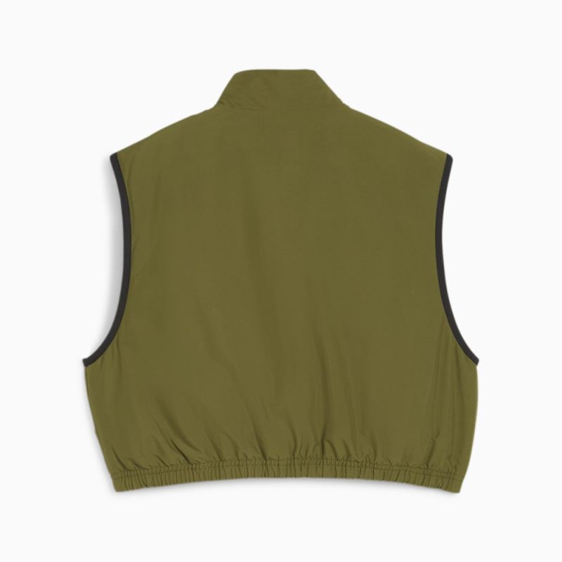 Puma | Women's DARE TO Woven Vest - Olive Green