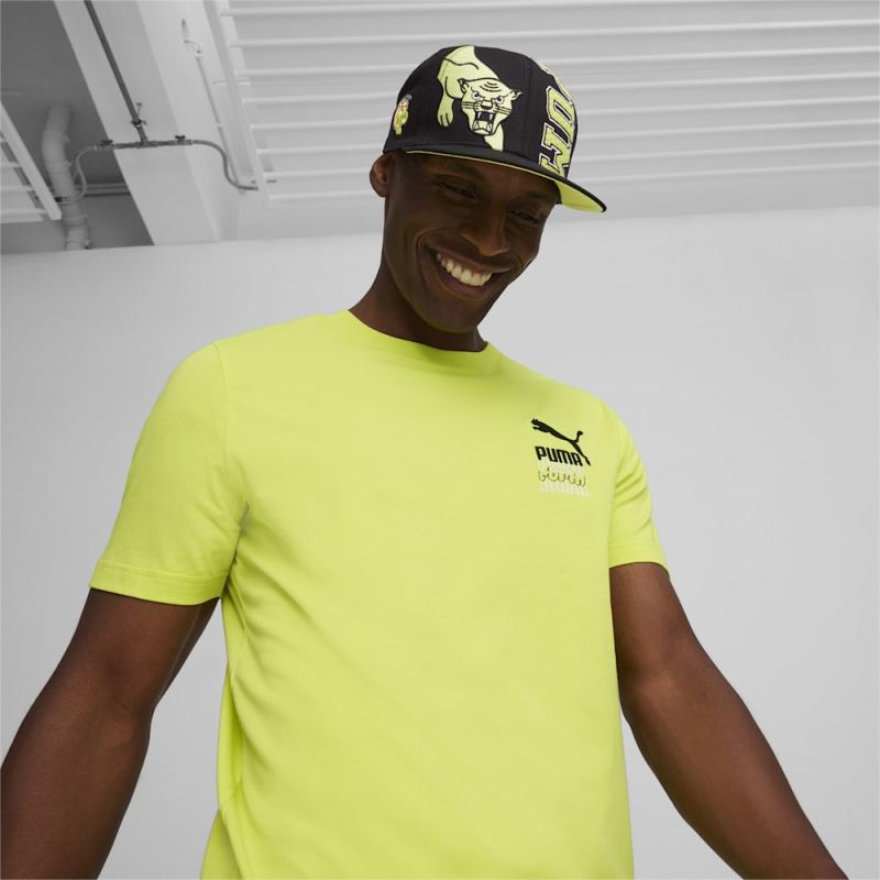 Puma | Men's Hometown Heroes Cap - Black-Lime Sheen