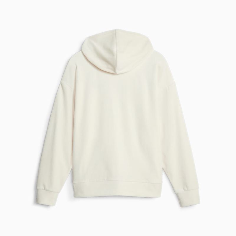 Puma | Women's Essentials Elevated Full Zip Hoodie - Alpine Snow