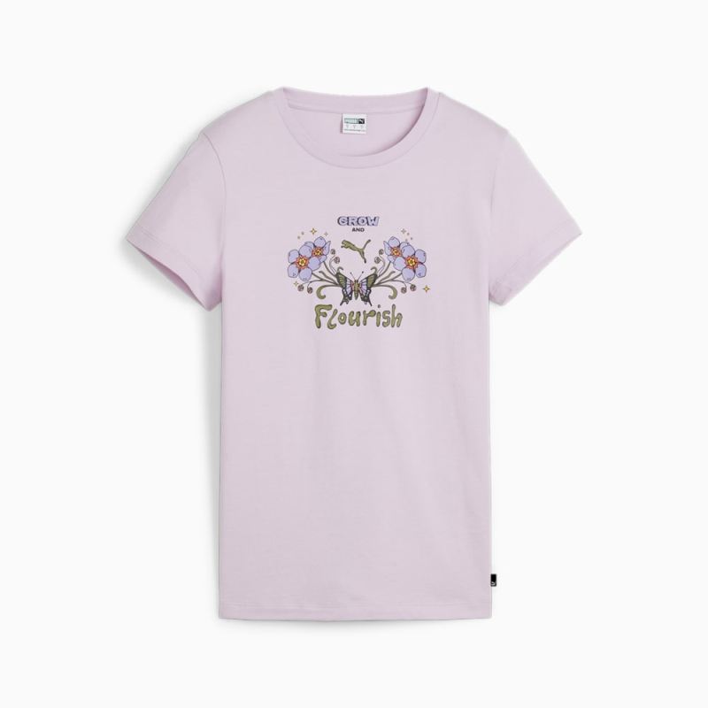 Puma | Women's Grow & Flourish Graphic Tee - Grape Mist