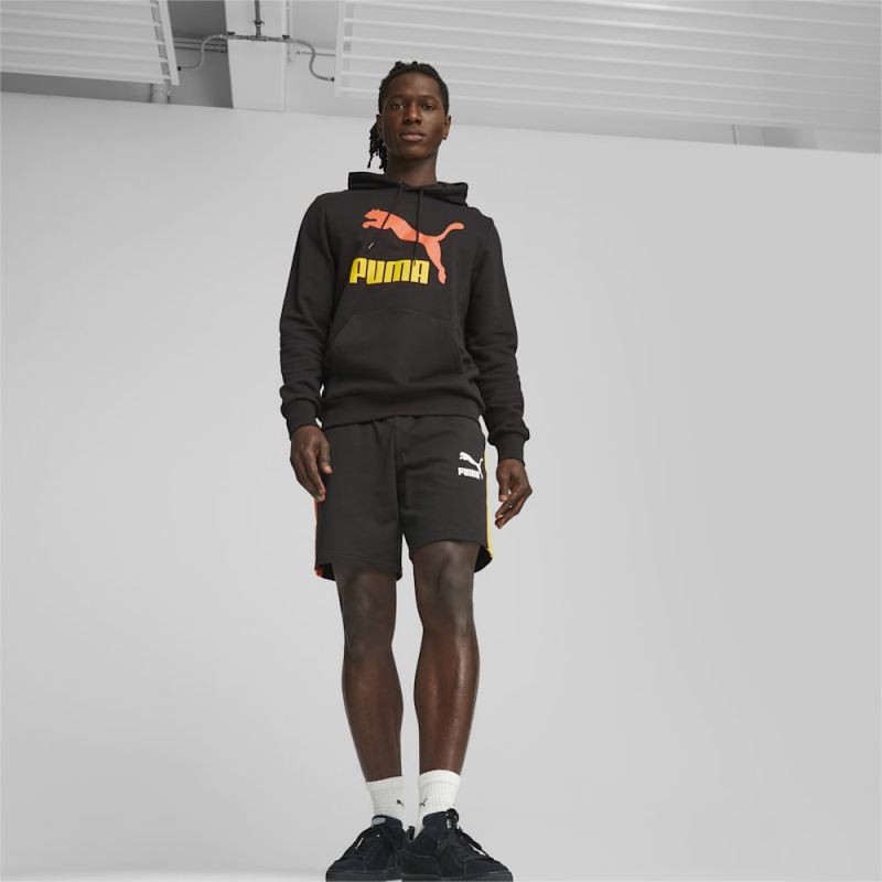 Puma | Men's Classics Logo Hoodie - Black-Hot Heat