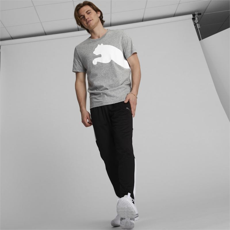 Puma | Men's Oversized Logo Tee - Medium Gray Heather