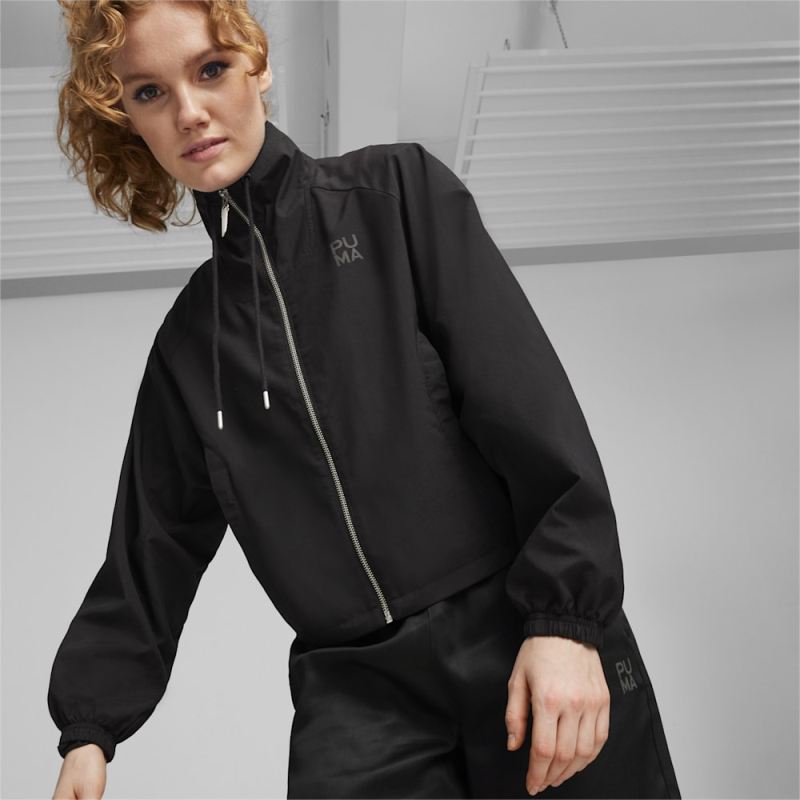 Puma | Women's INFUSE Relaxed Woven Jacket - Black