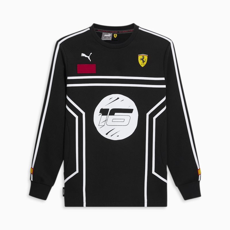 Puma | Men's SCUDERIA FERRARI x JOSHUA VIDES Mesh Shirt - Black