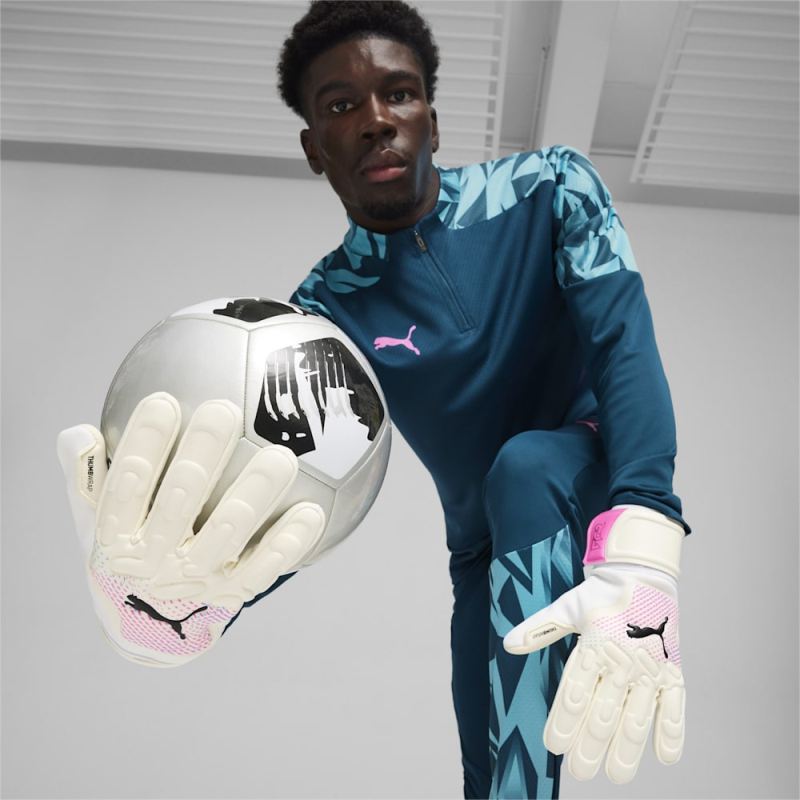 Puma | Men's FUTURE Match Goalkeeper Gloves - White-Poison Pink-Black