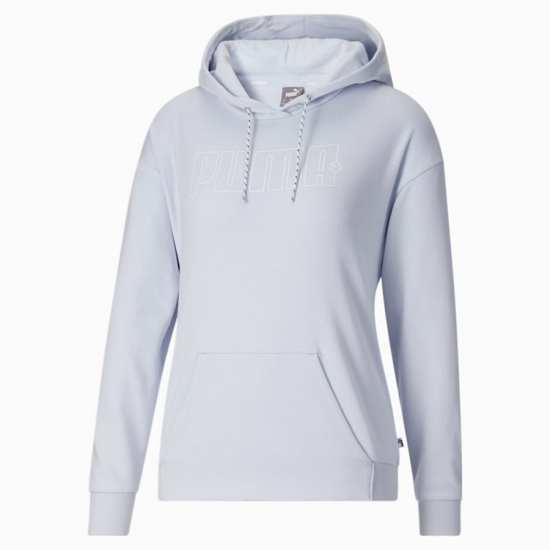 Puma | Women's Rebel Terry Hoodie - Arctic Ice - Click Image to Close