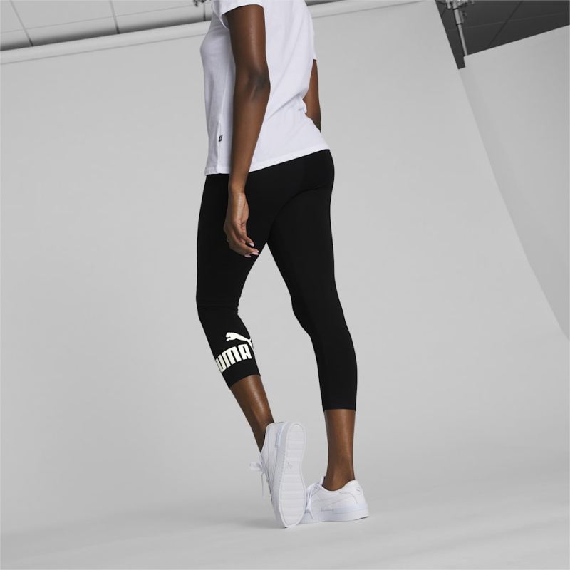 Puma | Women's Essentials 3/4 Logo Leggings - Black