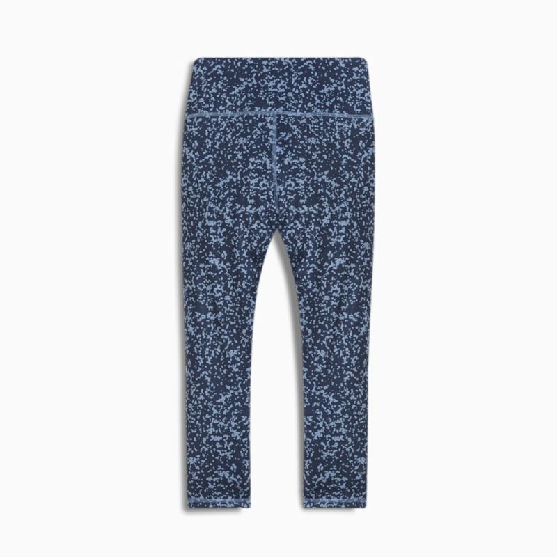 Puma | Women's Train Favorite High-Waist 3/4 Length AOP Leggings - Zen Blue-Club Navy-AOP