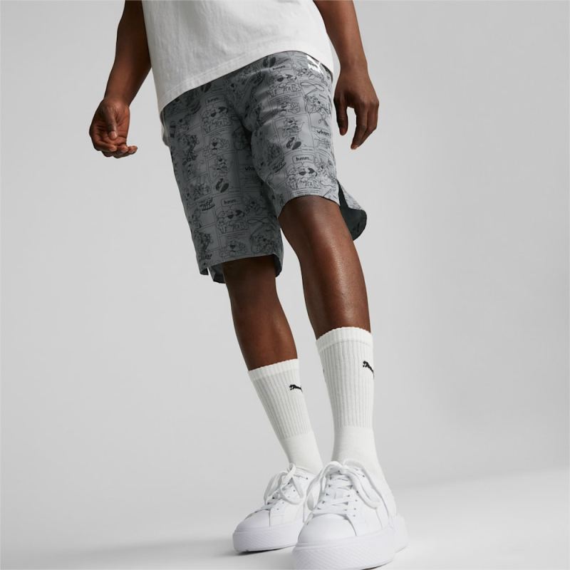 Puma | Men's Classics Super Puma | Men's Shorts - Black-AOP