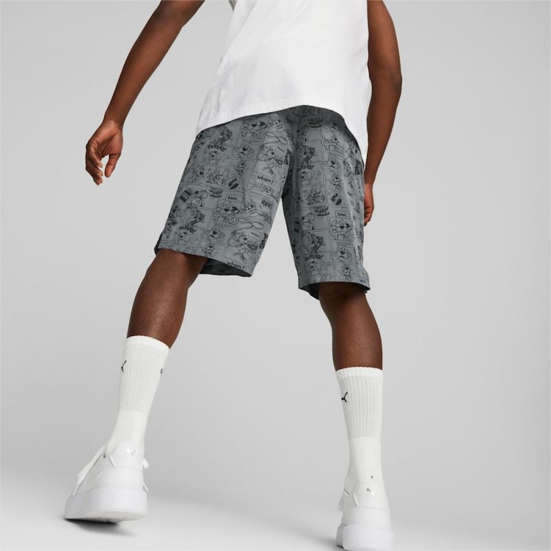 Puma | Men's Classics Super Puma | Men's Shorts - Black-AOP