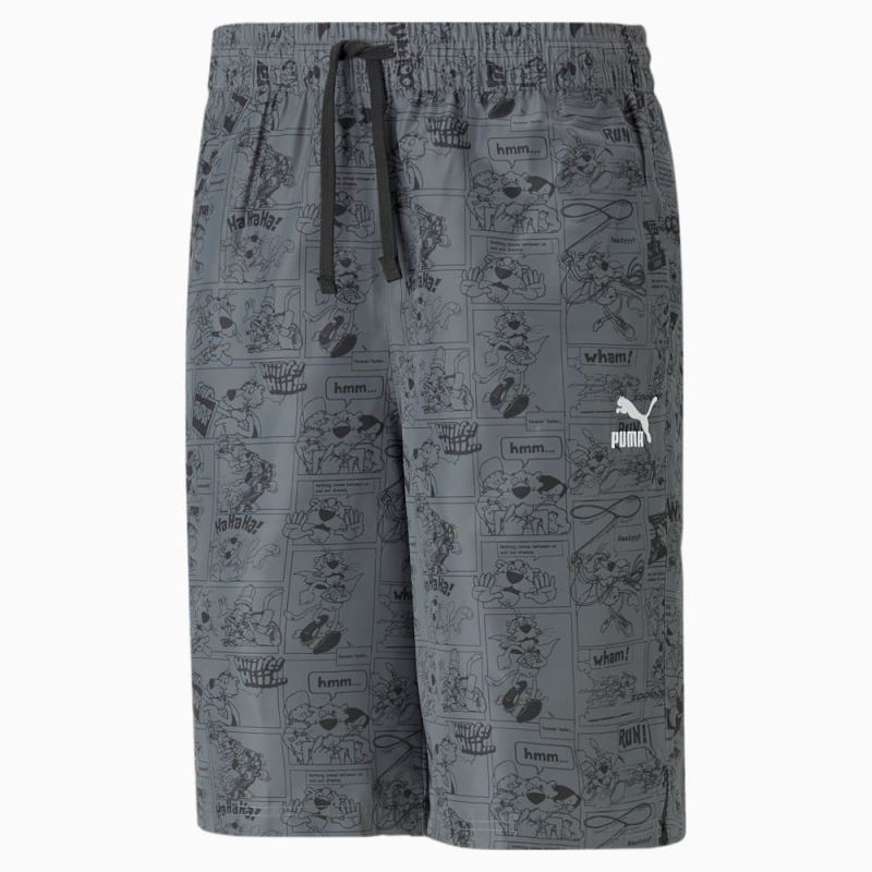 Puma | Men's Classics Super Puma | Men's Shorts - Black-AOP