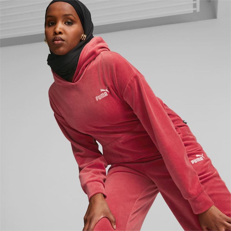 Puma | Women's ESS+ Hoodie - Astro Red