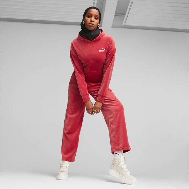 Puma | Women's ESS+ Hoodie - Astro Red