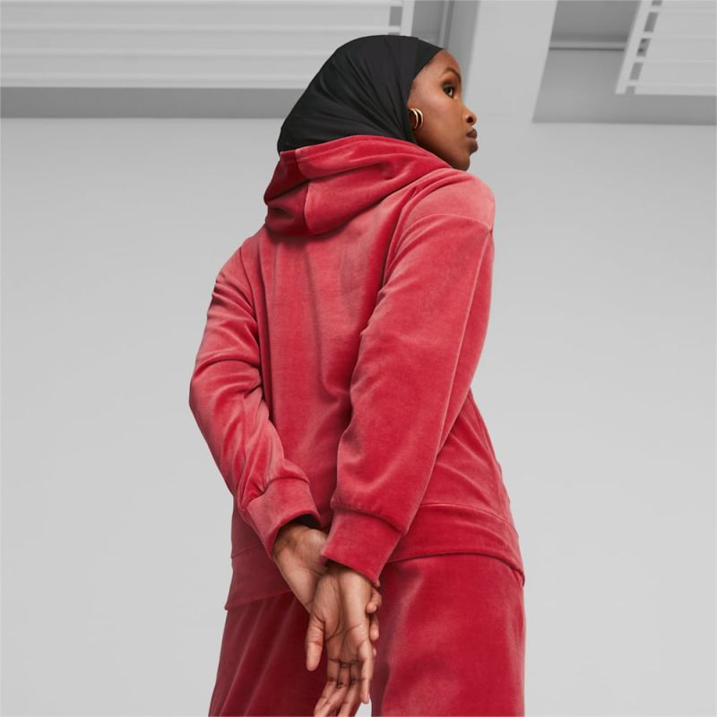 Puma | Women's ESS+ Hoodie - Astro Red