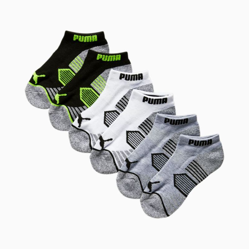 Puma | Boys Half-Terry Low Cut Socks (3 Pack) - GREY / BLACK