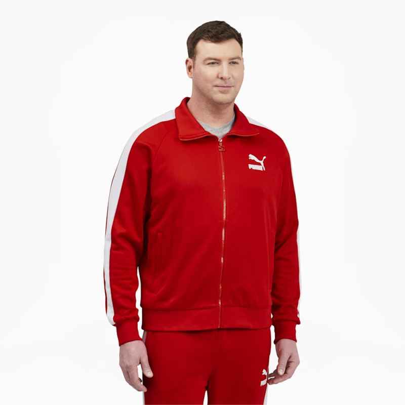 Puma | Men's Iconic T7 Track Jacket Big And Tall - High Risk Red-White