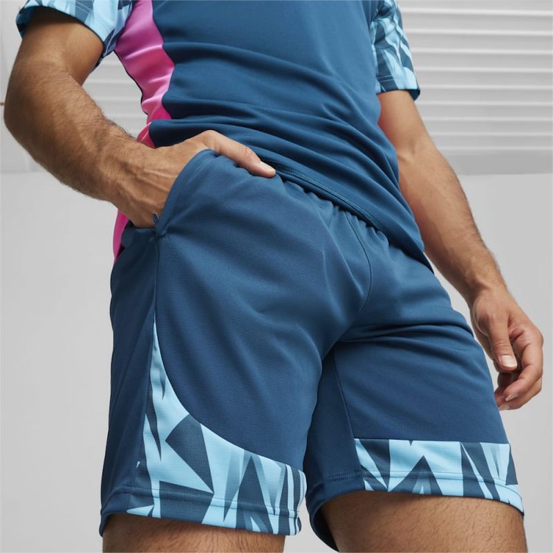 Puma | Men's individualFINAL Soccer Shorts - Ocean Tropic-Bright Aqua