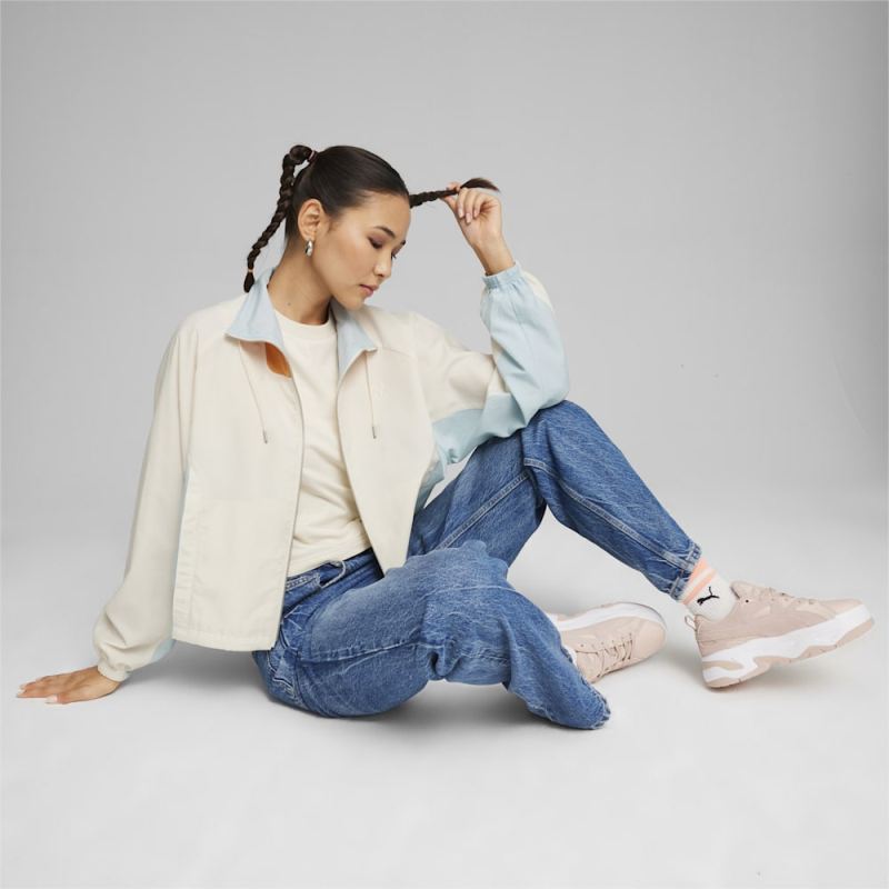 Puma | Women's INFUSE Relaxed Woven Jacket - Alpine Snow