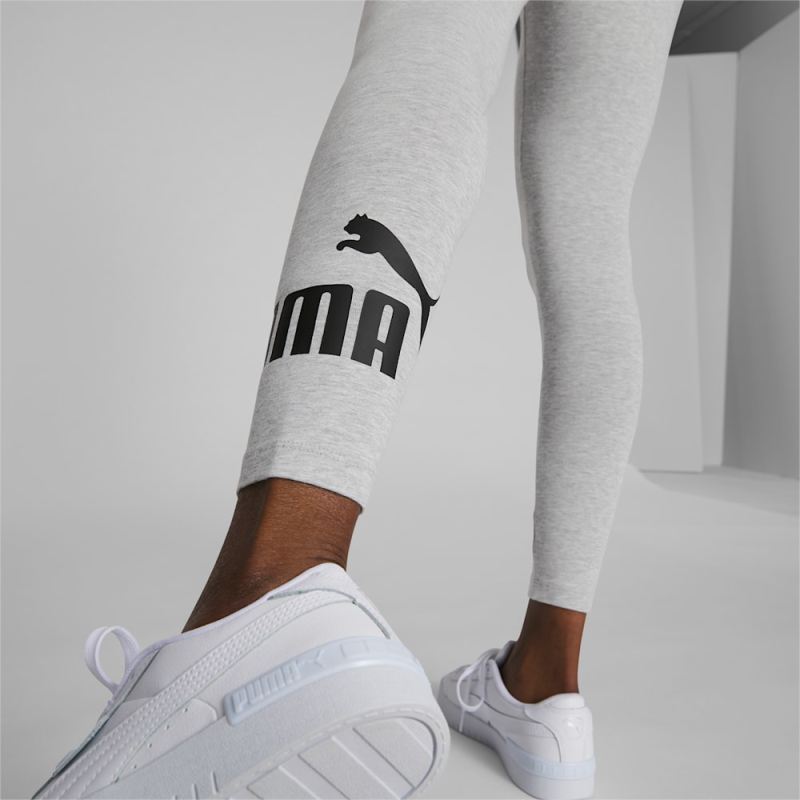 Puma | Women's Essentials Logo Leggings - Light Gray Heather