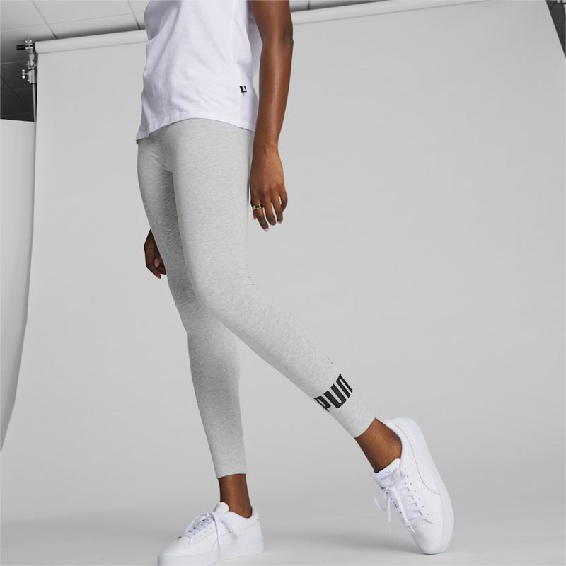 Puma | Women's Essentials Logo Leggings - Light Gray Heather