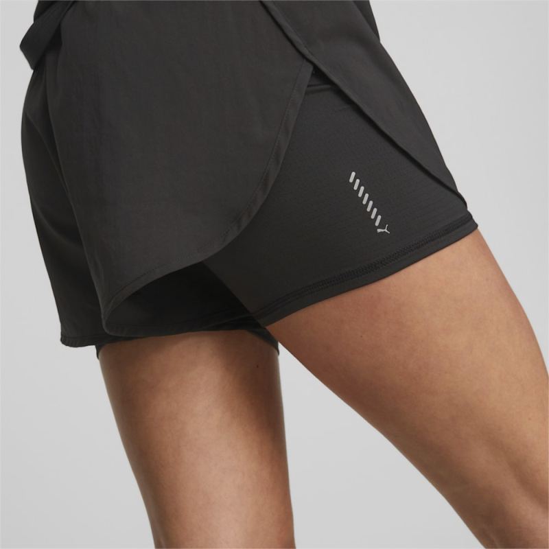 Puma | Women's Run Favorite Woven 2-in-1 Running Shorts - Black