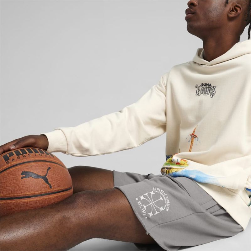 Puma | Men's SHOWTIME Puma | Men's HOOPS Basketball Terry Shorts - Stormy Slate