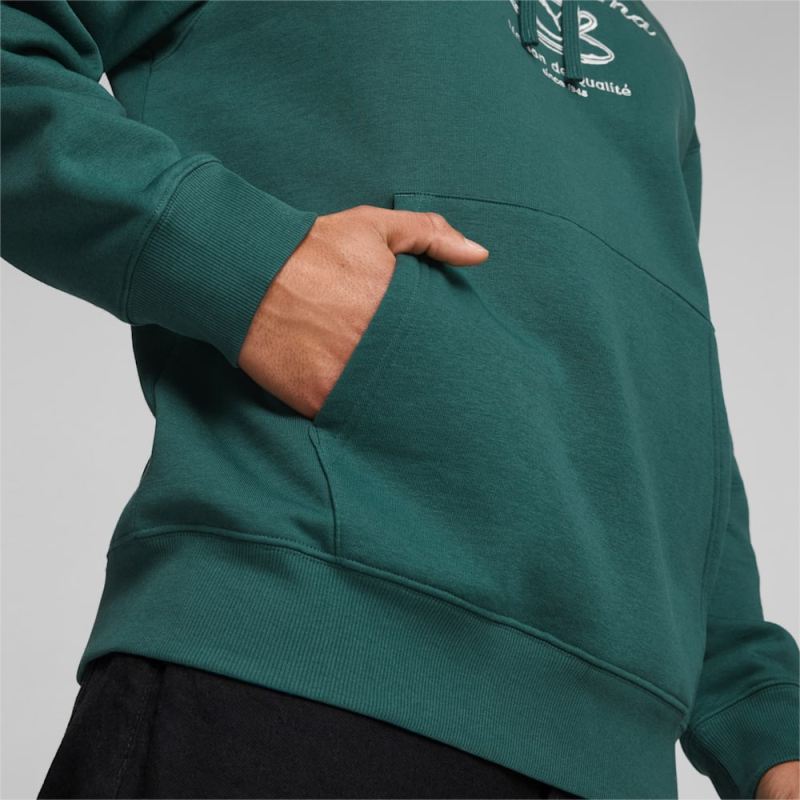 Puma | Men's CLASSICS CAFE Puma | Men's Hoodie - Malachite