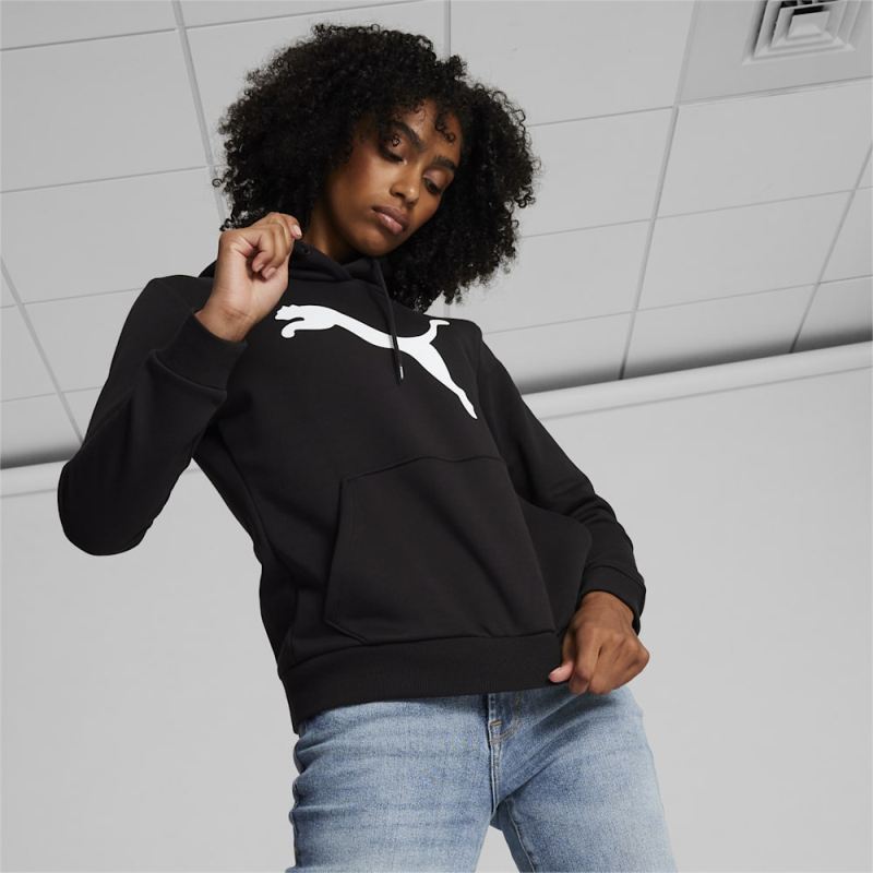 Puma | Women's Essentials Big Cat Logo Hoodie - Black