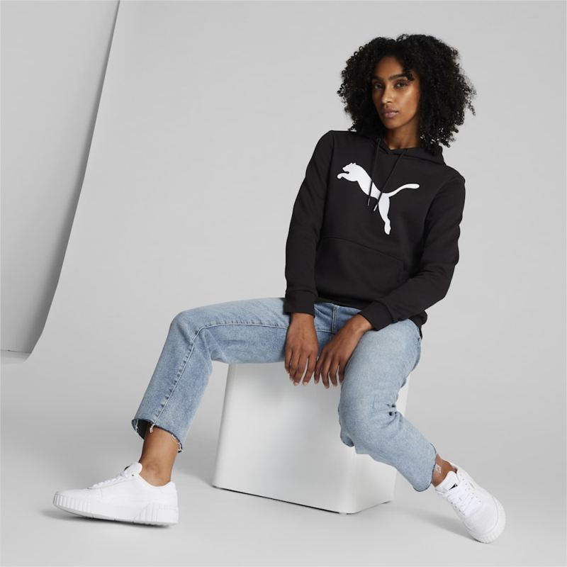 Puma | Women's Essentials Big Cat Logo Hoodie - Black