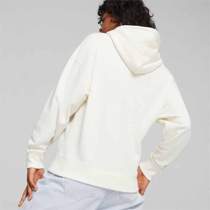 Puma | Women's Classics Logo Infill Hoodie - Warm White-Beach Days